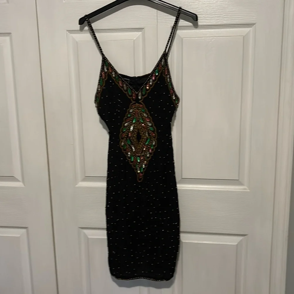 Silk beaded dress - Picture 1 of 5